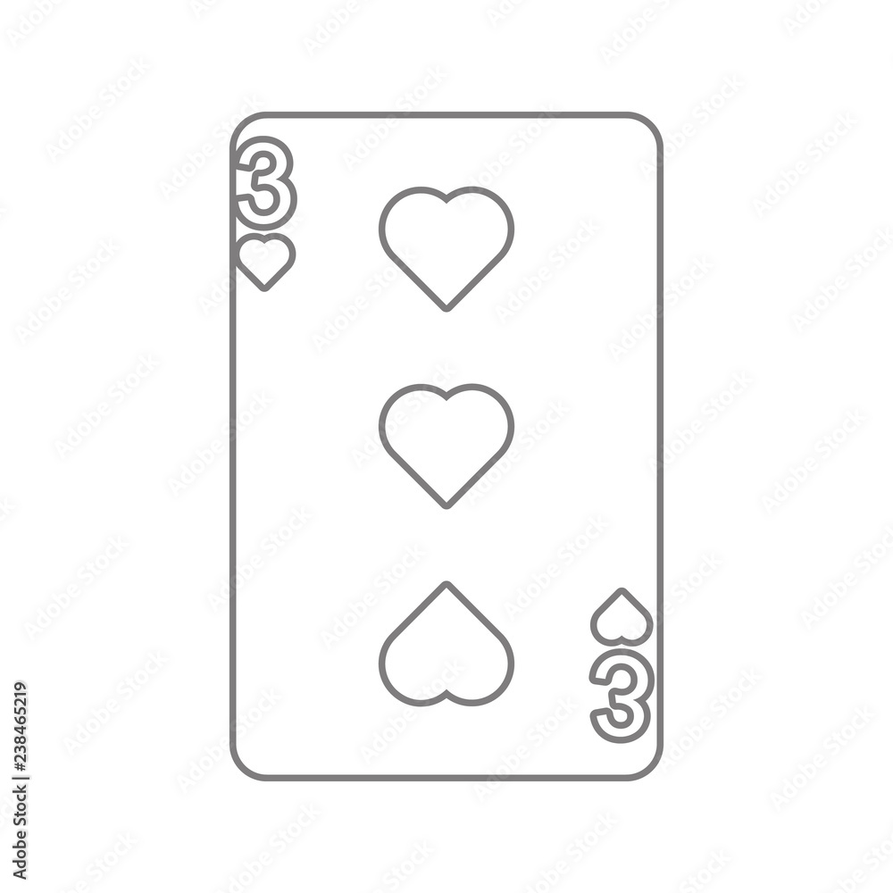 Poster three heartsicon. element of cyber security for mobile concept and web apps icon. thin line icon for