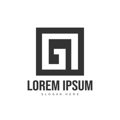 Obraz premium Initial letter logo template. Minimalist letter logo template