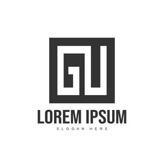 Obraz premium Initial letter logo template. Minimalist letter logo template