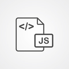 Coding file vector icon sign symbol