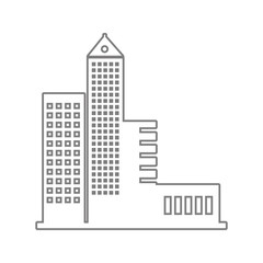 Fototapeta premium high-rise buildings icon. Element of cyber security for mobile concept and web apps icon. Thin line icon for website design and development, app development