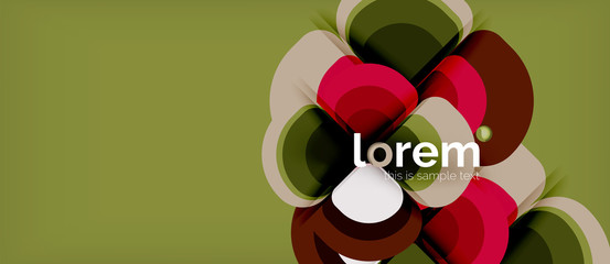 Round triangles geometric shapes composition