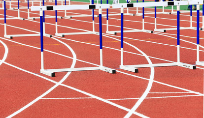 Hurdle rack, in the track and field