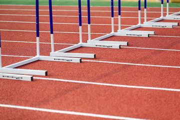 Hurdle rack, in the track and field