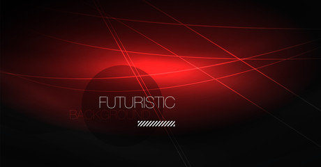 Digital technology abstract background - neon geometric design. Abstract glowing lines. Colorful techno background. Futuristic shape.