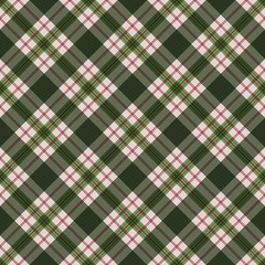 Red and Green Plaid Seamless Pattern - Festive plaid design in muted Christmas colors