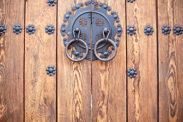 old door with knocker