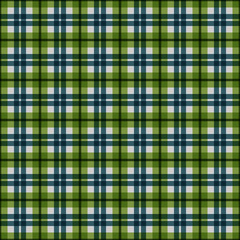 Green and Blue Plaid Seamless Pattern - Vibrant plaid design in bright colors for Christmas