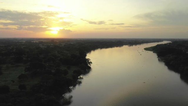 Beautiful Magdalena River Along The Coast of Mompox