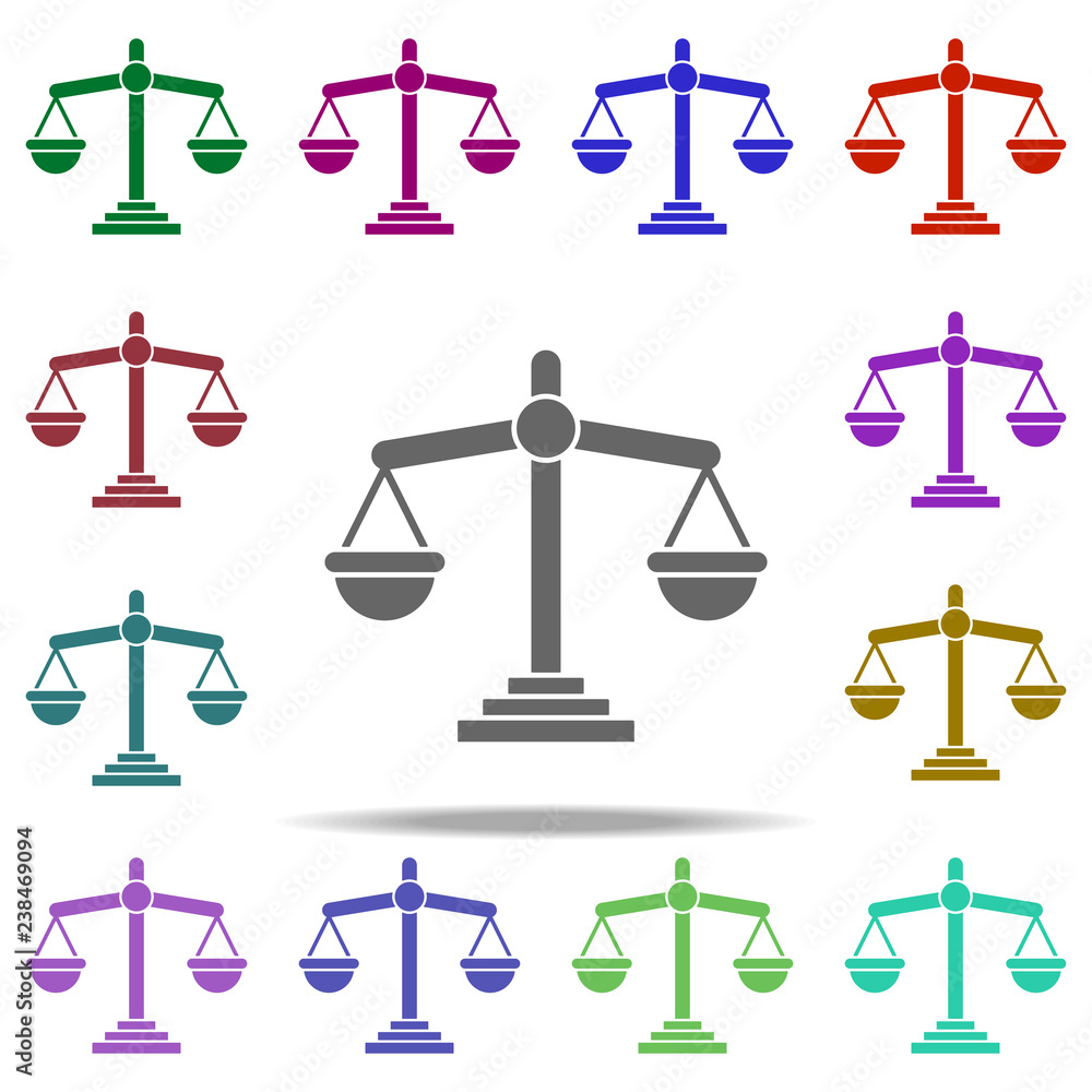 Aufkleber libra icon. elements of human rights in multi color style icons. simple icon for websites, web desig