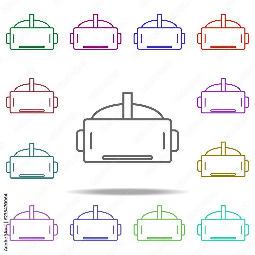 Poster virtual reality glasses icon. elements of intelligence in multi color style icons. simple icon for w