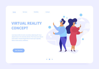 Virtual Reality Landing Page Concept
