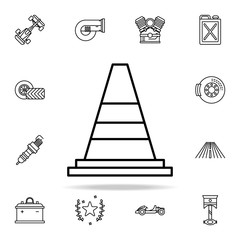 traffic cone icon. motor sports icons universal set for web and mobile