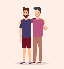 couple of men avatars characters