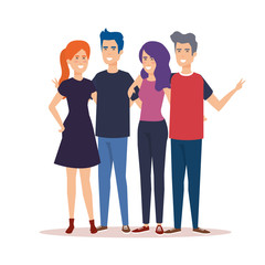 Obraz premium group of people characters