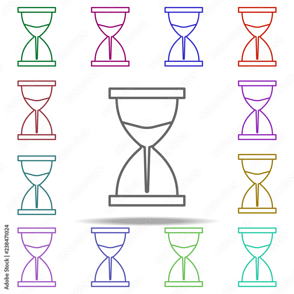 Poster hourglass icon. element of time value icon for mobile concept and web apps. thin line hourglass icon