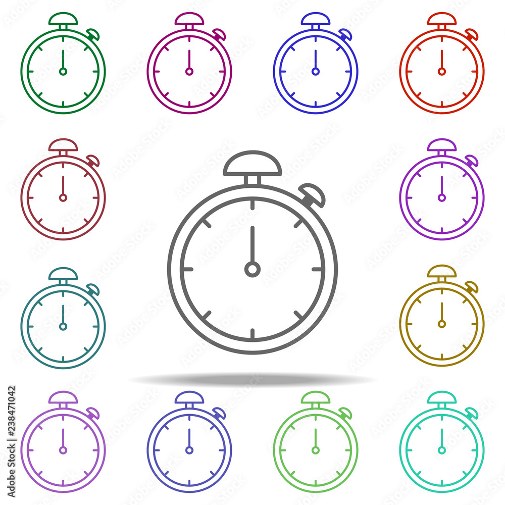 Poster stopwatch icon. element of time value icon for mobile concept and web apps. thin line stopwatch icon