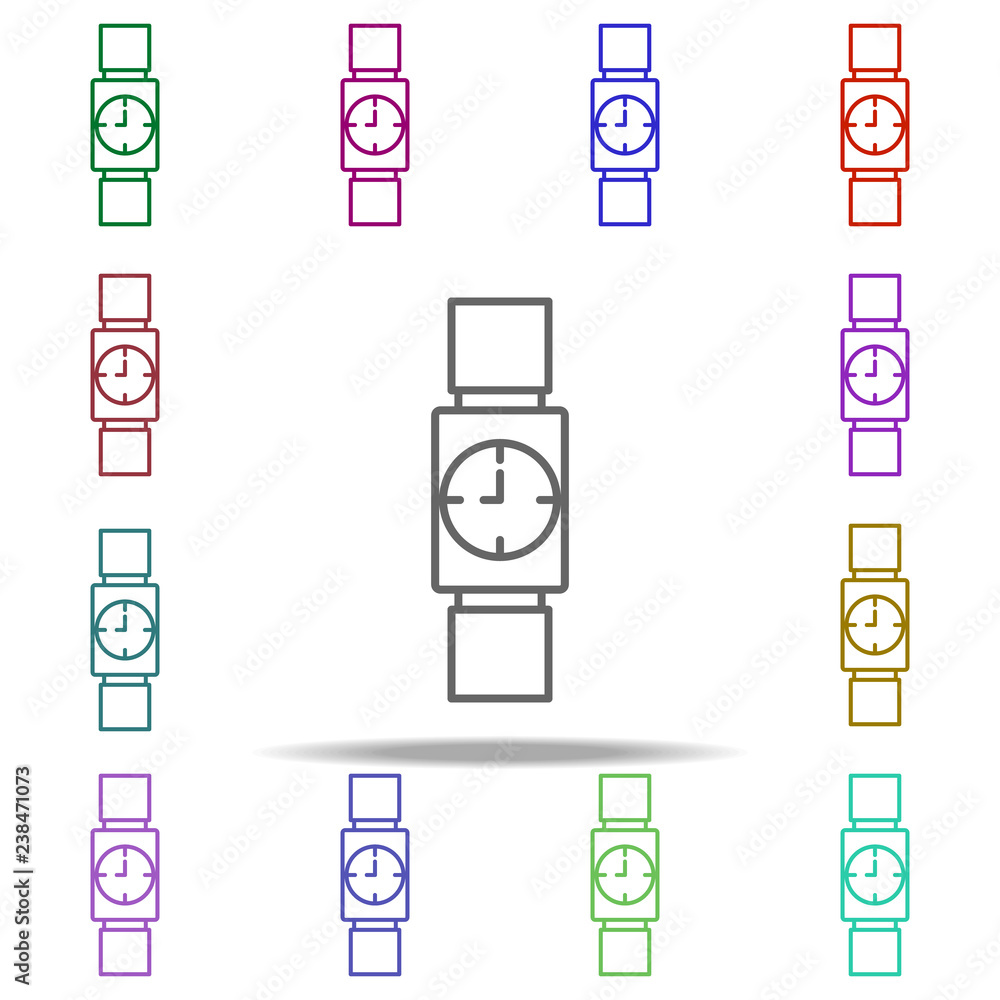 Poster watch icon. element of time value icon for mobile concept and web apps. thin line watch icon can be 