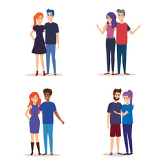 Fototapeta premium group of people characters