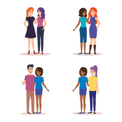 Fototapeta premium group of people characters