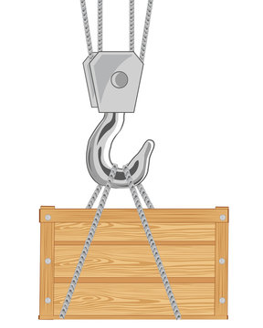 Box on hook of the tap bolted rope