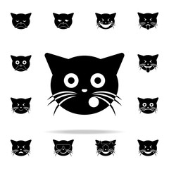 Fototapeta premium blimey cat icon. cat smile icons universal set for web and mobile