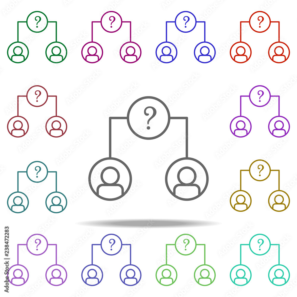 Poster unknown contact icon. elements of intelligence in multi color style icons. simple icon for websites,
