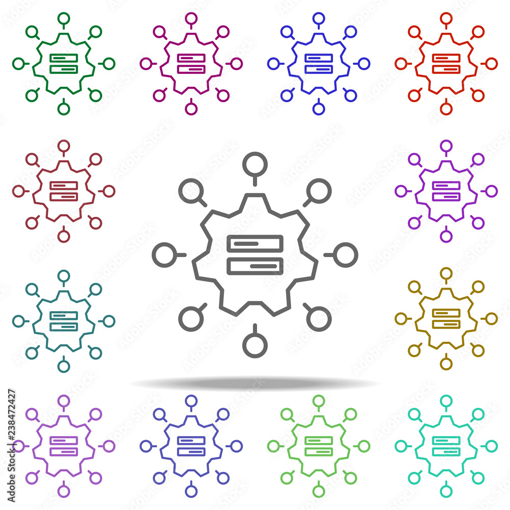 Poster communication cells icon. elements of intelligence in multi color style icons. simple icon for websi