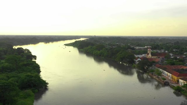 Beautiful Magdalena River Along The Coast of Mompox