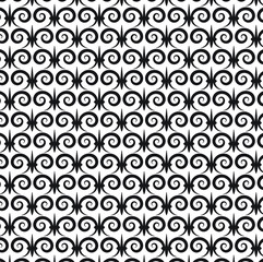 Black pattern on white background