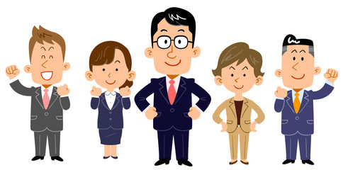 若いビジネスパーソンのチーム　会社員
