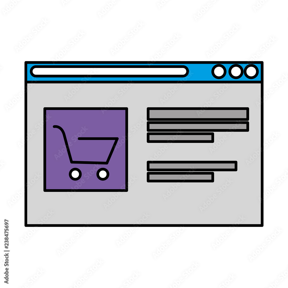 Poster template webpage with shopping cart