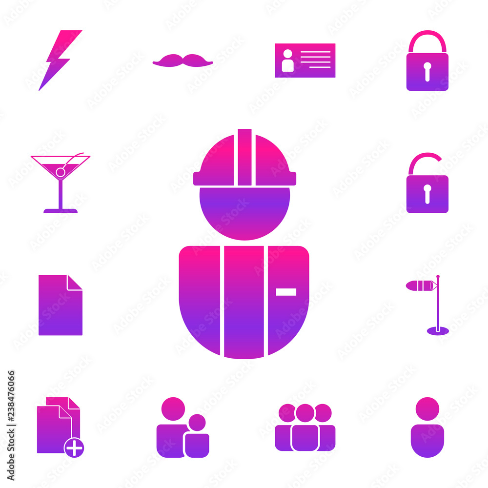 Poster working icon. detailed set of nolan style icons. premium graphic design. one of the collection icons