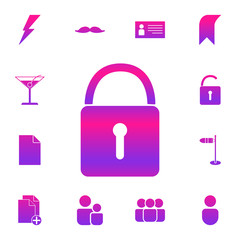 lock icon. Detailed set of nolan style icons. Premium graphic design. One of the collection icons for websites, web design, mobile app