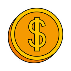 coin money isolated icon