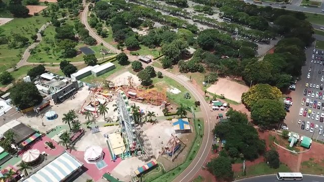 Aereal view of Brasilia Park Nicolandia in Brazil
