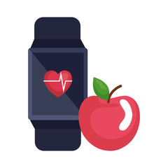 smartwatch with cardiology app and apple