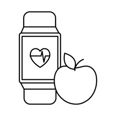smartwatch with cardiology app and apple