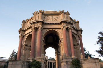 Fototapeta na wymiar Palace of Fine Art during beautiful afternoon, San Francisco, United States