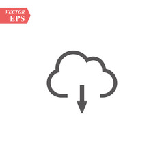 Download from cloud vector icon. Modern, simple flat vector illustration for web site or mobile app