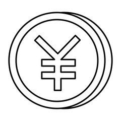 Fototapeta premium yen coin isolated icon