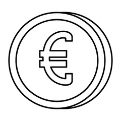 euro coin isolated icon