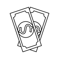 bills dollars isolated icon