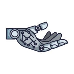 robotic hand isolated icon
