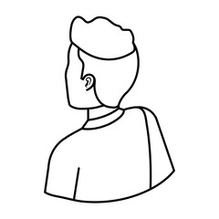 elegant businessman back avatar character