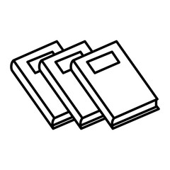 text books isolated icon