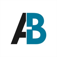 AB initials geometric letter company logo