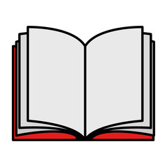 text book open isolated icon
