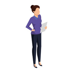 elegant businesswoman avatar character