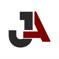 JA, AJ initials letter company logo